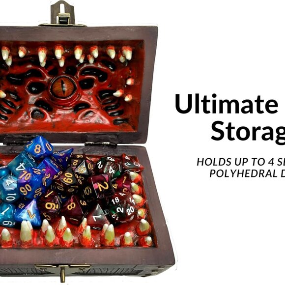 Mimic Dice Chest Storage Box | Free Lock & Key | Compatible with Dungeons & Drag - Picture 5 of 7